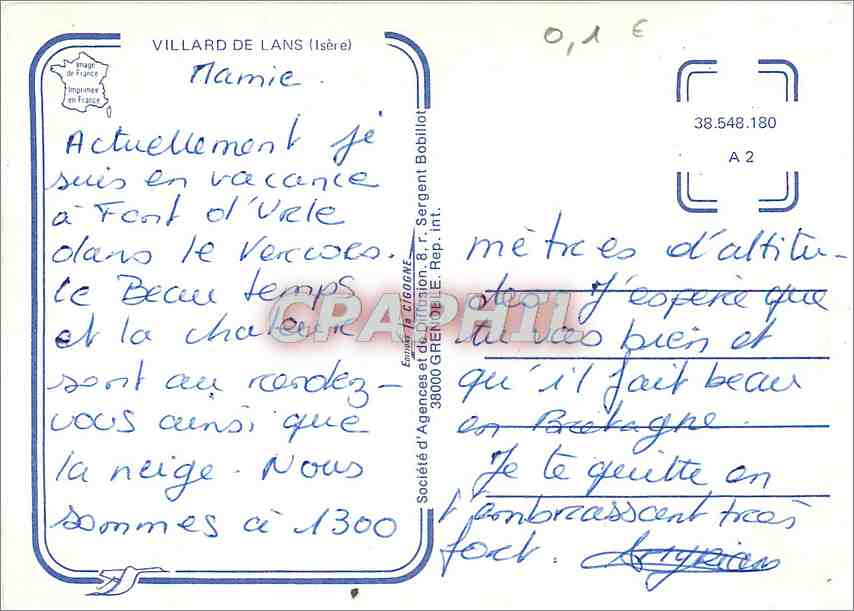 CPM Villard de Lans  — Rückseite