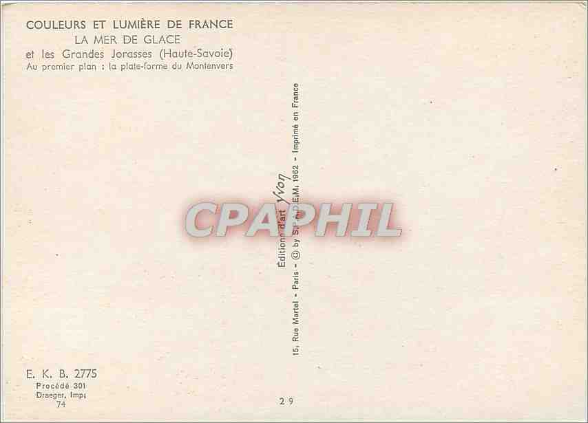 La Mer de Glace — les Grandes Jorasses (Haute-Savoie) — Edition Yvon — Reverso