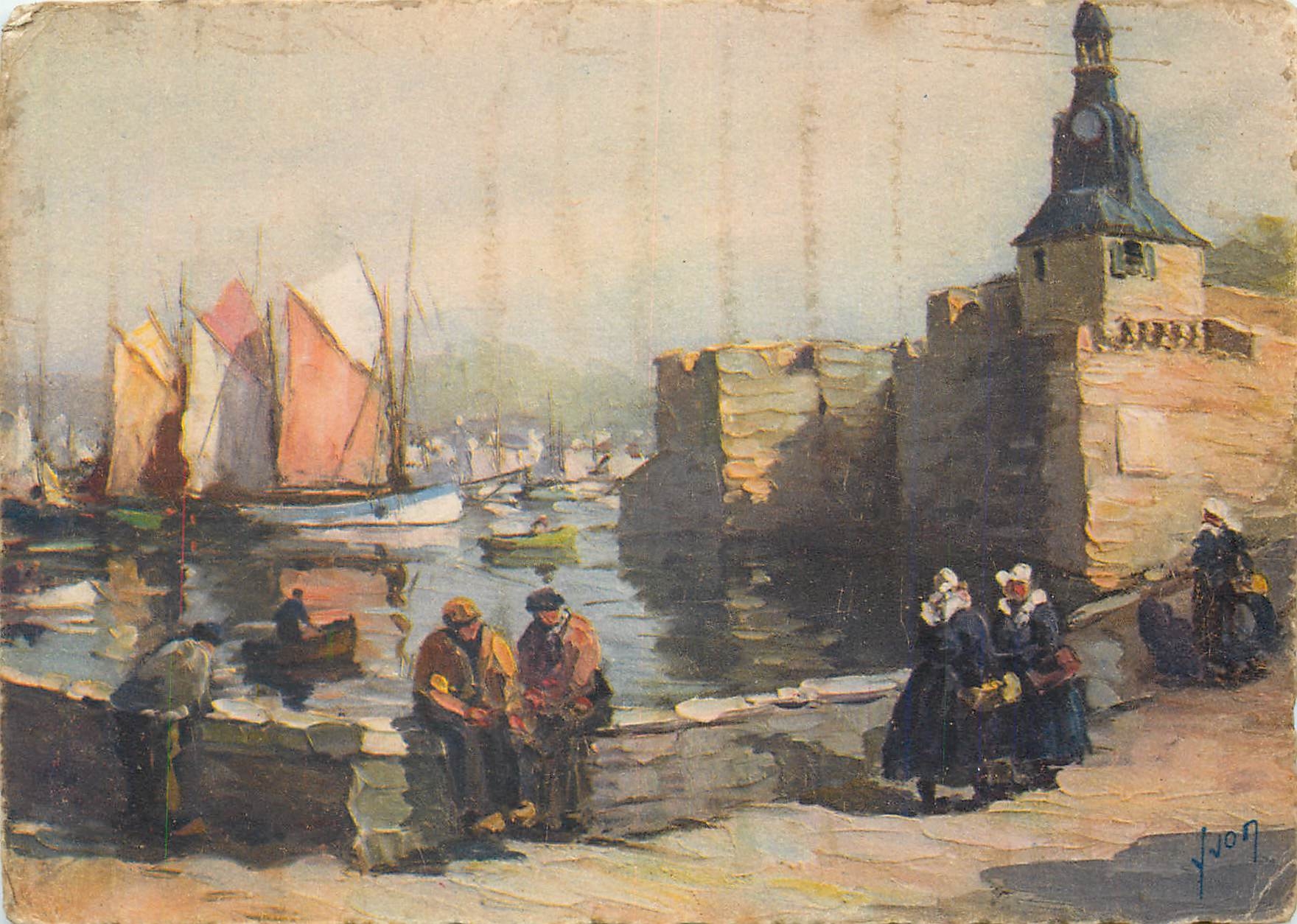 CPM Concarneau Finistere La Ville Close et le port 