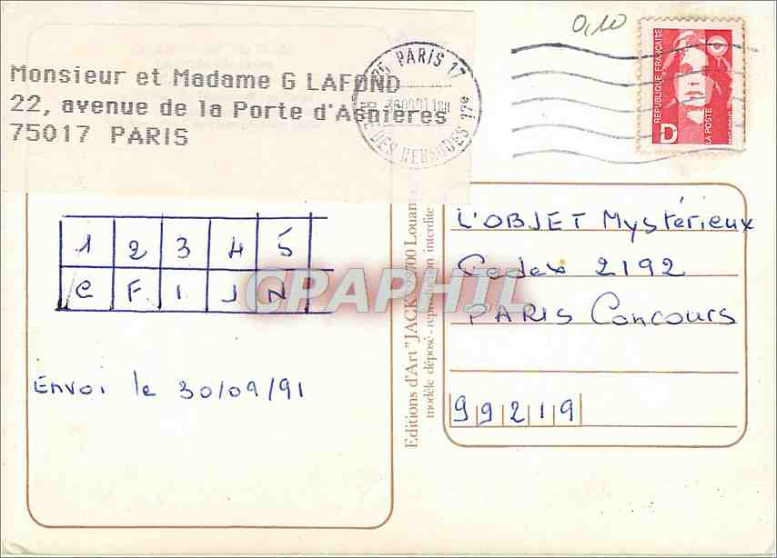 CPM Carantec La Cote du Leon  — Rückseite