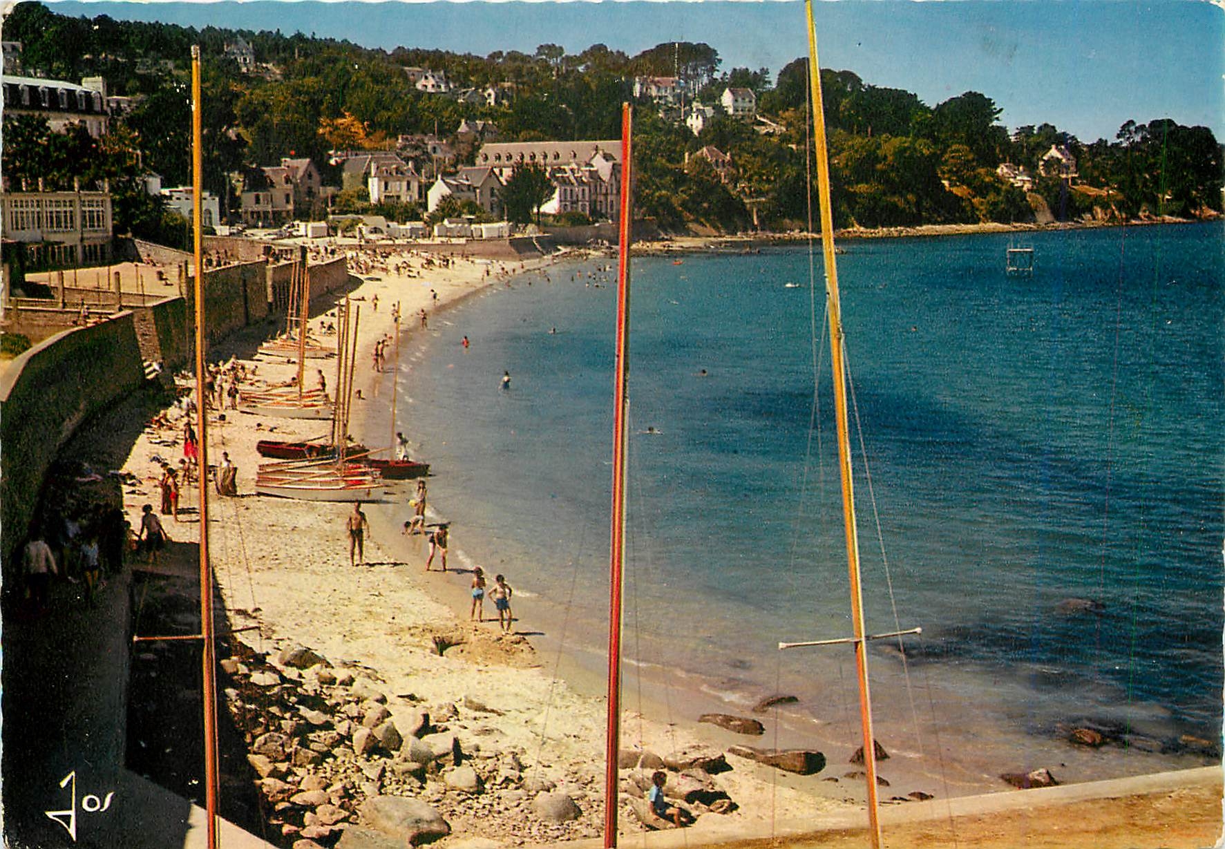 CPM Douarnenez Trebol Finistere La plage des Sables blancs a maree haute