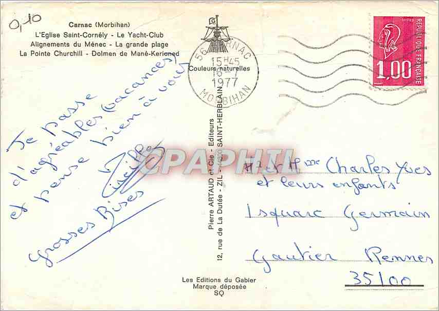 CPM Carnac  — Rückseite