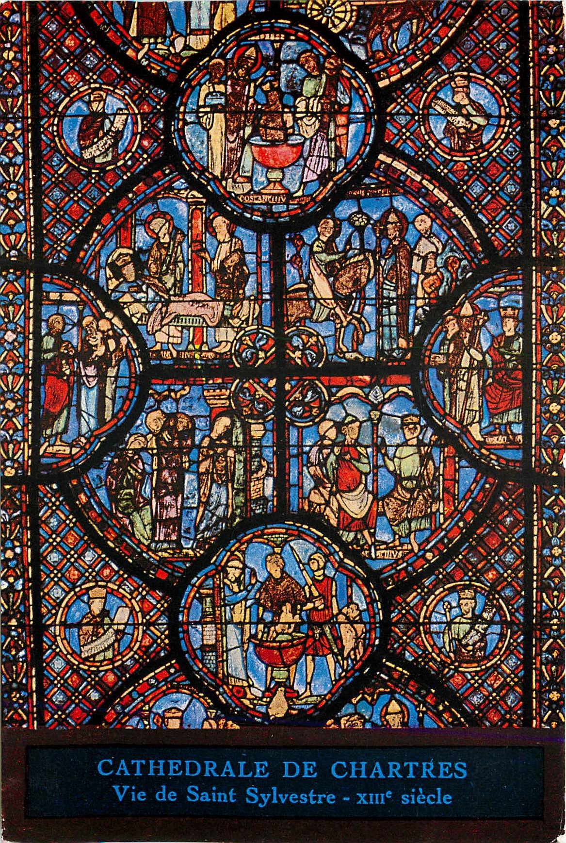 CPM Cathedrale de Chartres Vie de Saint Sylvestre 