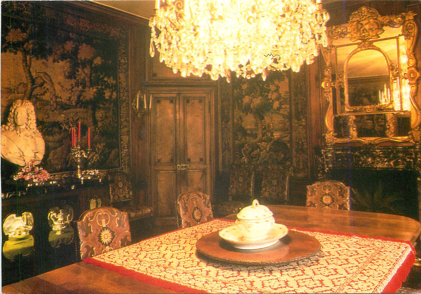 Salle à manger du Château de la Bourbansais — Château classé — CPAPHIL