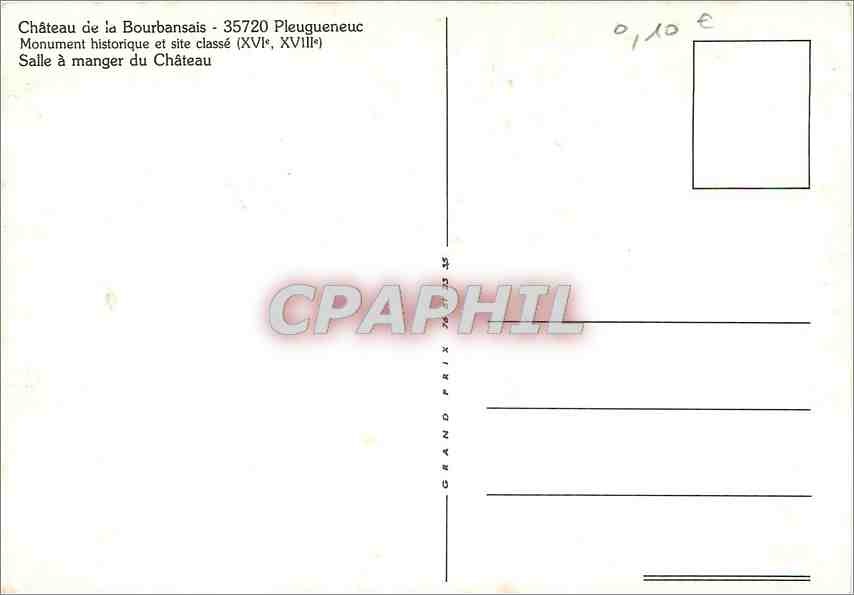 Salle à manger du Château de la Bourbansais — Château classé — CPAPHIL — Reverso