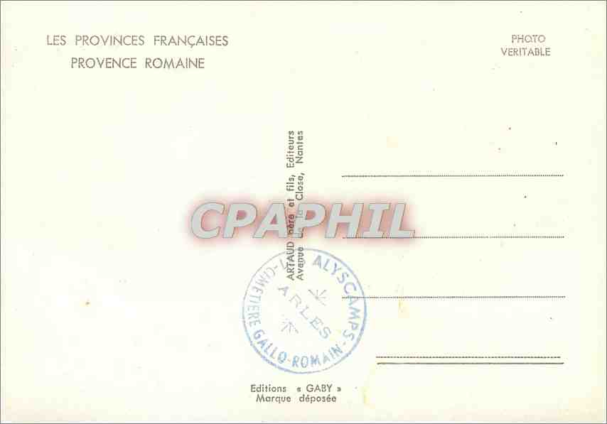 CPM Les Provinces Francaises Provence Romaine  — Verso