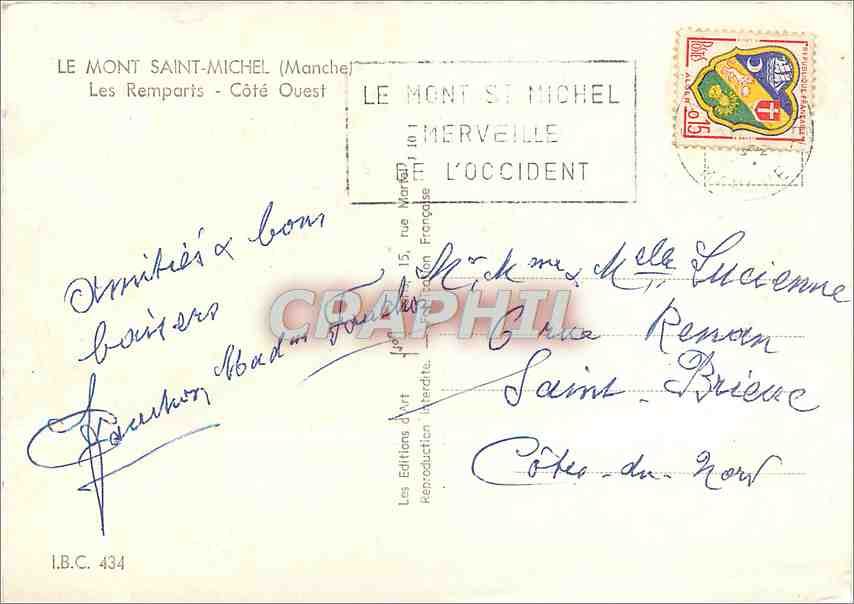 Le Mont Saint-Michel — Les Remparts - Côté Ouest — Les Éditions d'Art — Reverso