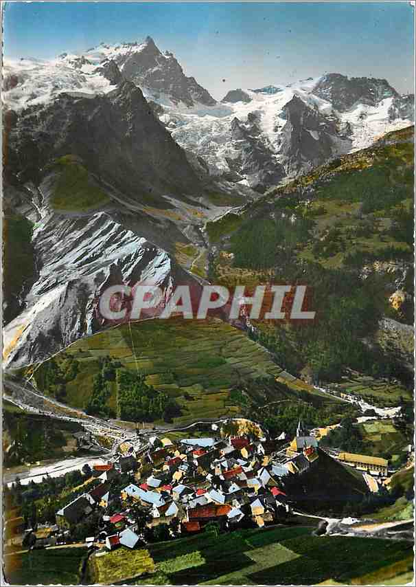 La Grave — Vue générale et la Meije (3883 m) — Edit. AJAX, Monaco