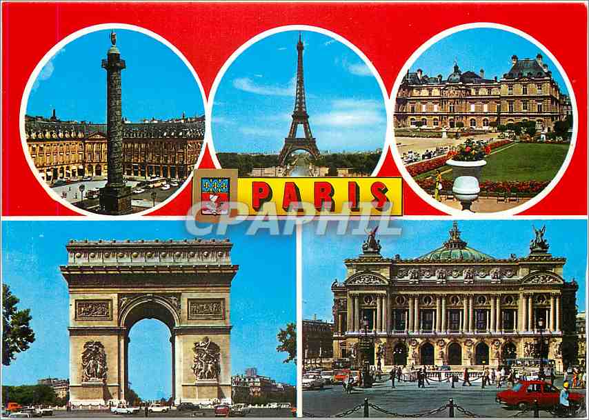 CPM Paris Tour Eiffel Opera Palais du Luxembourg