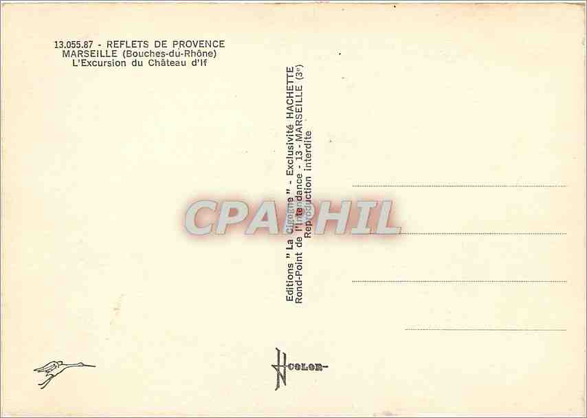 CPM Marseille Bouches du Rhone L'Excursion du Chateau d'If  — Verso
