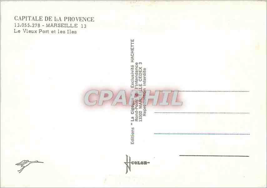 CPM Marseille Le Vieux Port et les Iles  — Rückseite