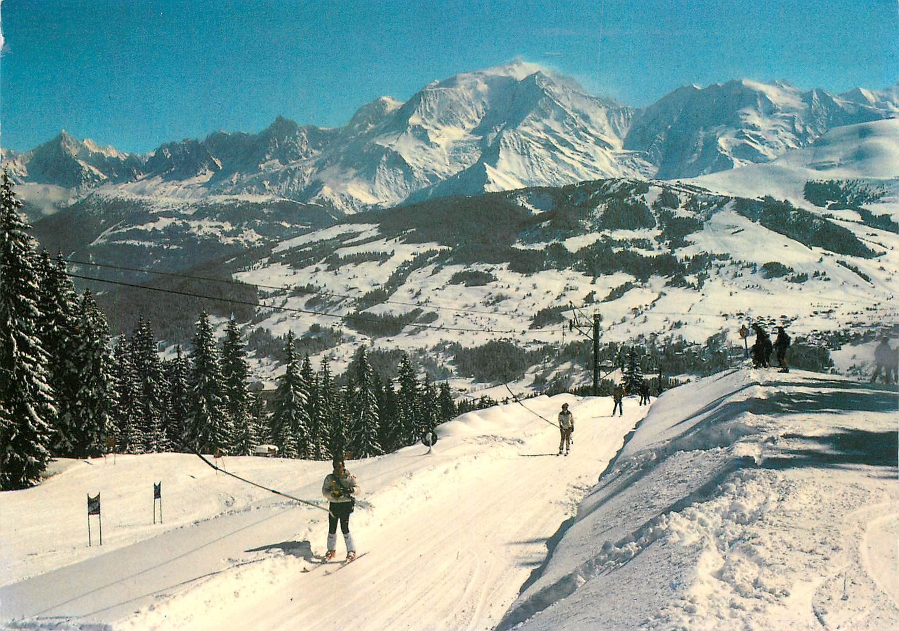 Mégeve (Haute-Savoie) — Blick auf die Mont-Blanc-Kette von den Pisten — Editions SECA