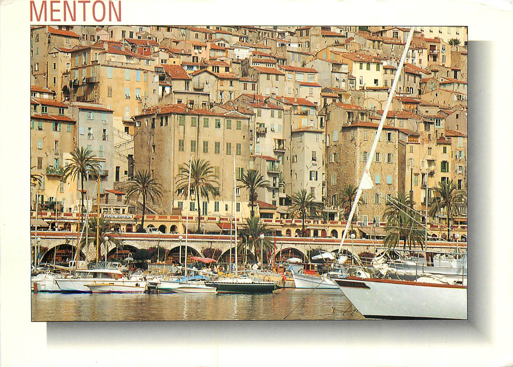 CPM Cote d'Azur Menton Les Maisons sur le Port 