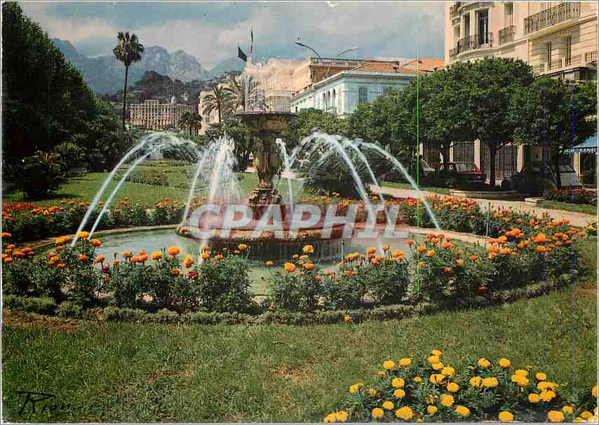 CPM Menton Les Jardins et le Palais de l'Europe 