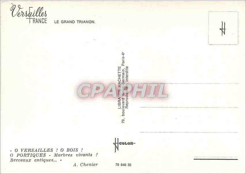 CPM Versailles Le Grand Trianon  — Rückseite