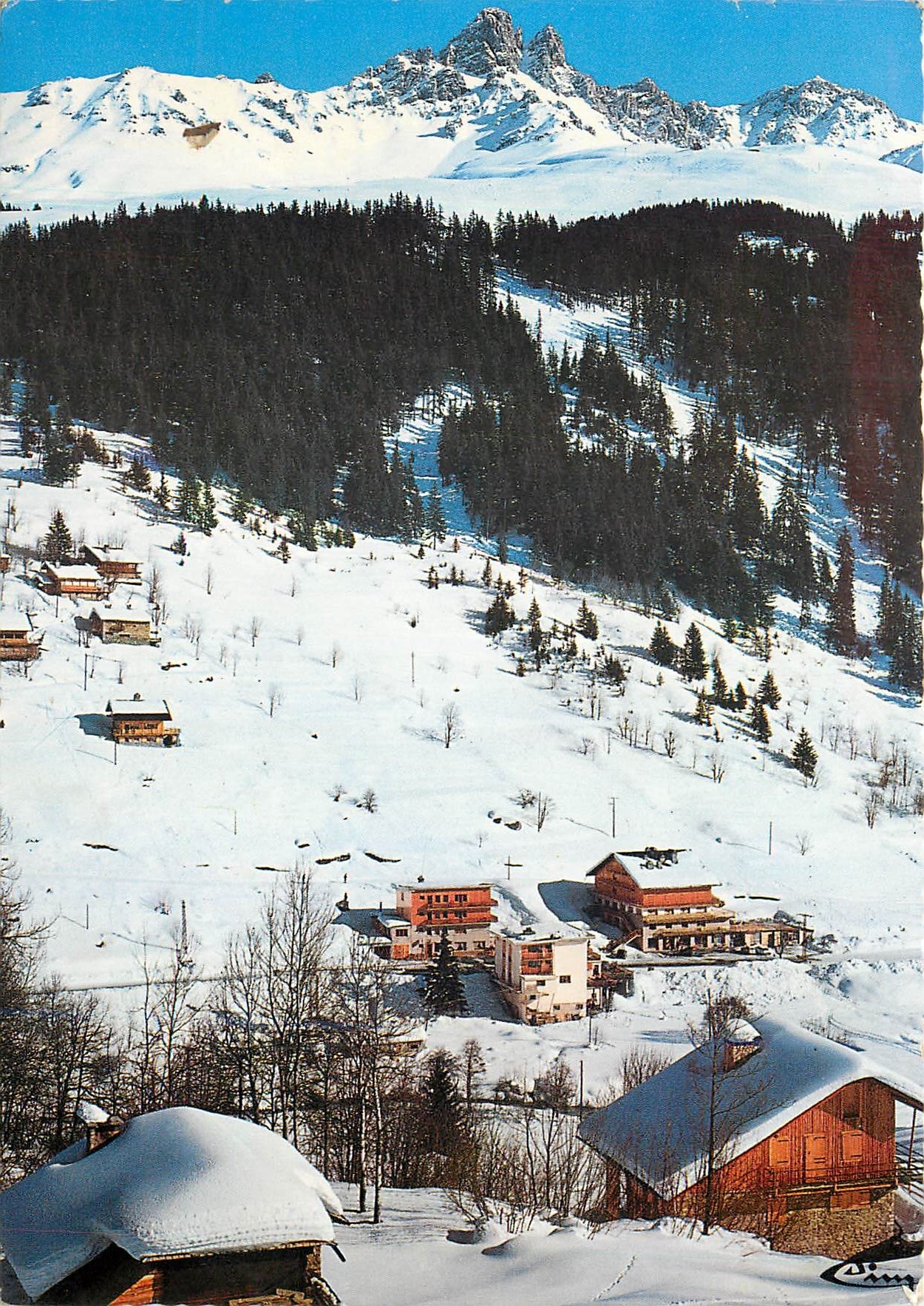 CPM Meribel les Allues (Savoie) Alt 1600 2750 m Sports d'Hiver le Chaudanne dent de Burgin