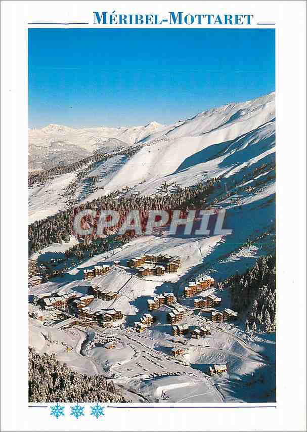 CPM Meribel Mottaret alt 1700 m (Savoie France) Les 3 vallees le plus grand domaine Skiable du monde
