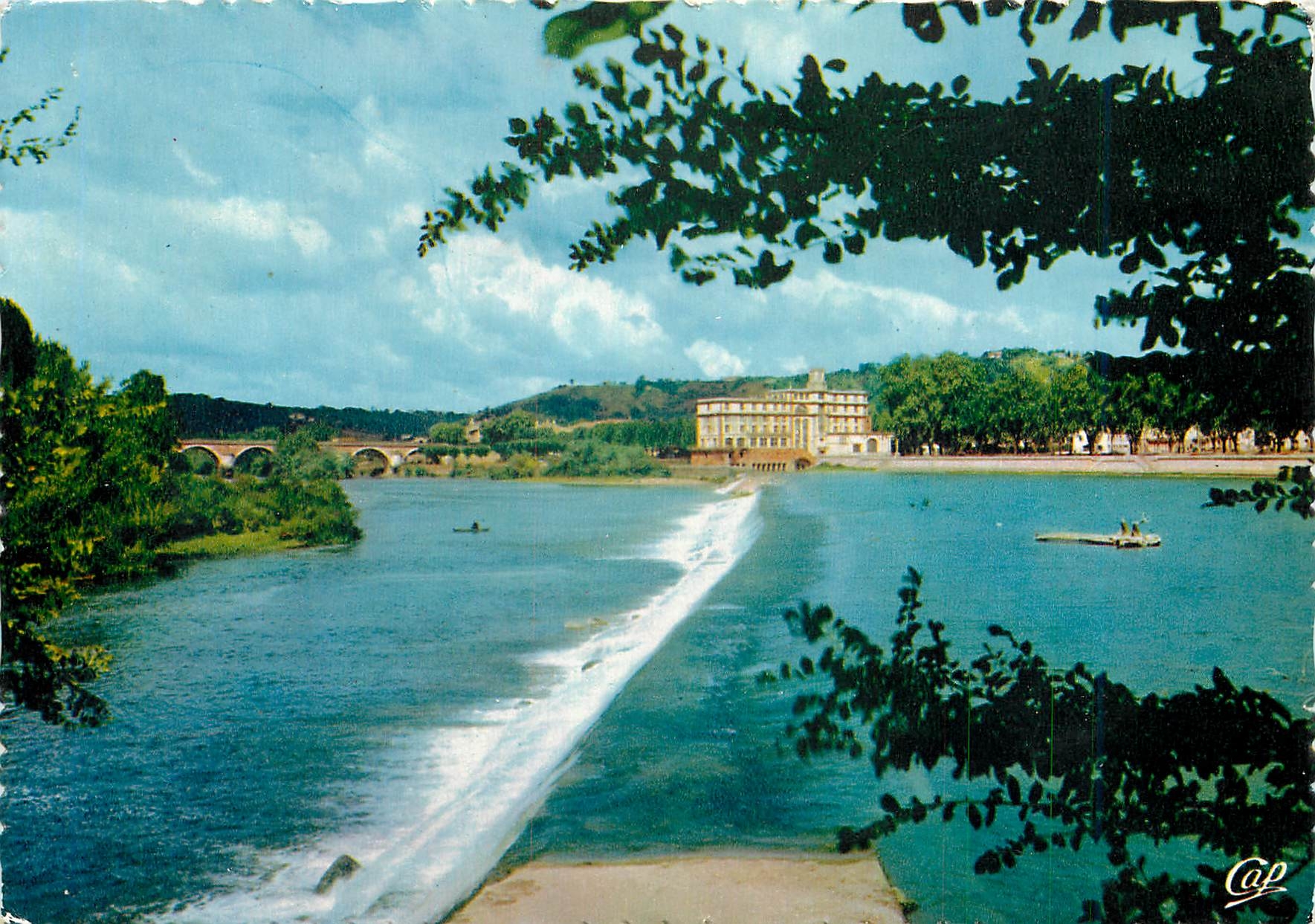 CPM Moissac Le Barrage le Moulin et le Pont