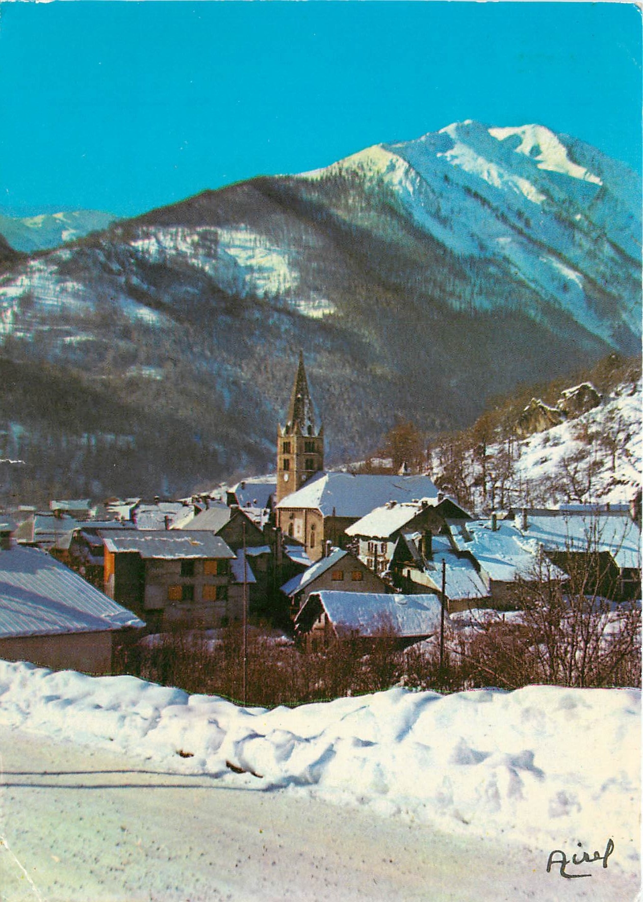 CPM Vallouise alt 1150 m le reveil du village dans la paix de l'Hiver