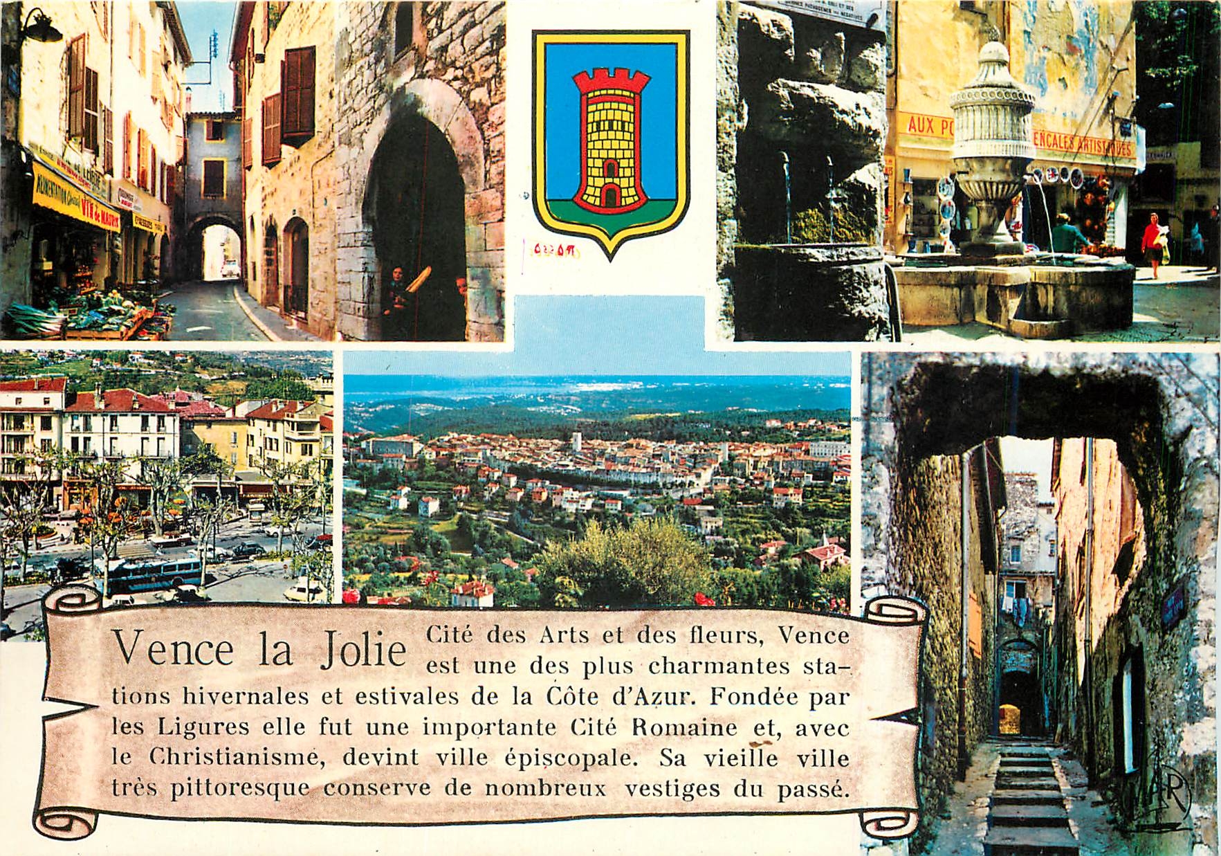 CPM La Cote d'Azur Vence la Jolie Vieille rue pittoresque la fontaine du Peyra