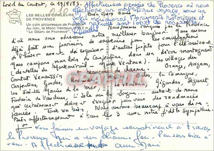 CPM Les Belles Couleurs de Provence Un coin pittoresque de Provence — Verso