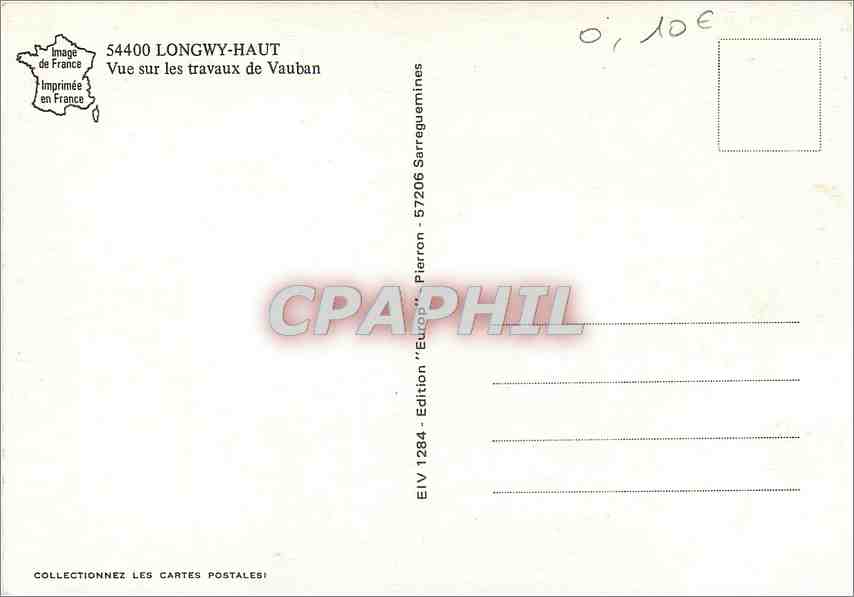 CPM Longwy Hau Vue sur les Travaux de Vauban — Rückseite