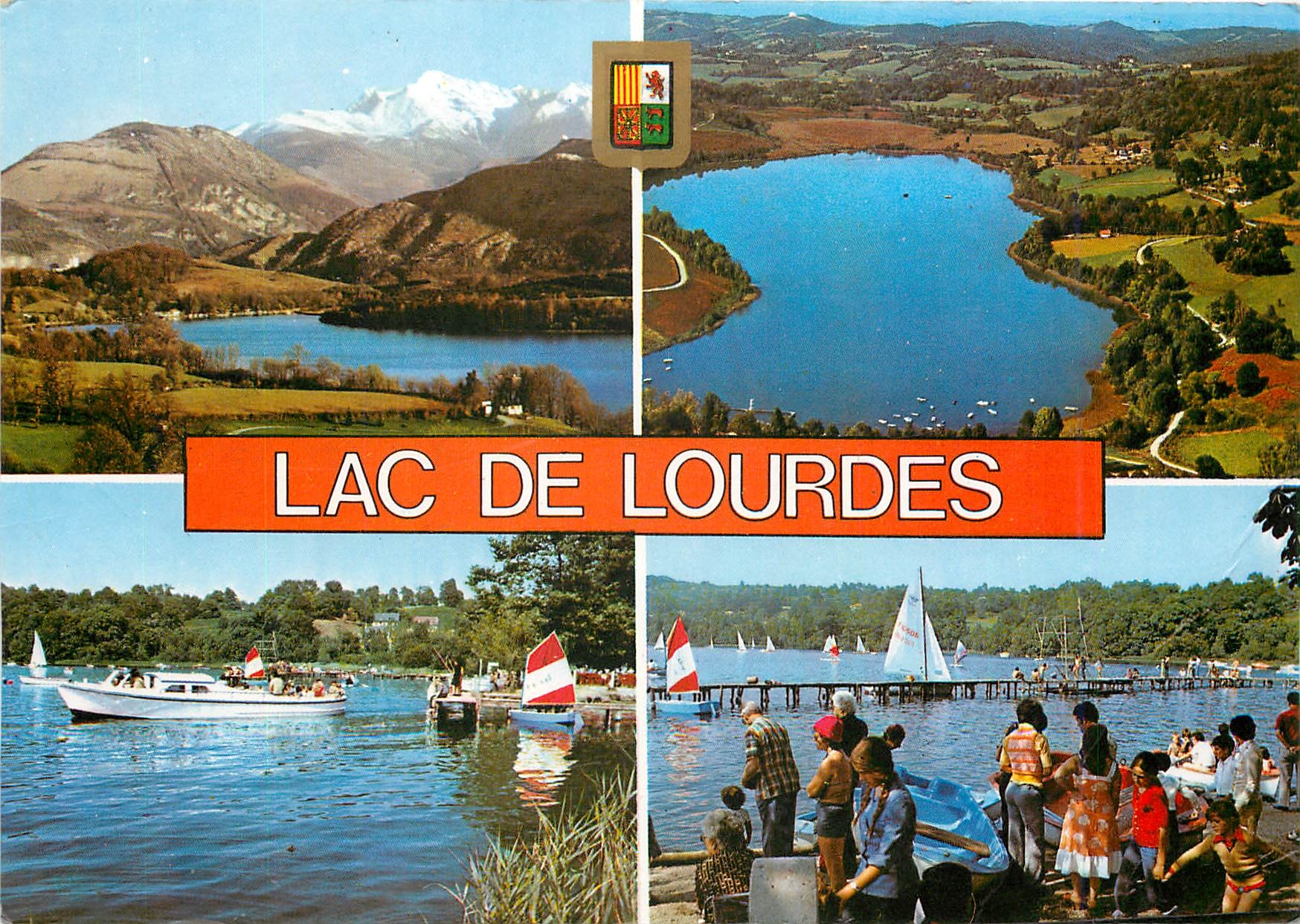 CPM Hautes Pyrenee Lourdes (Sur RN 640 Pau) le Lac