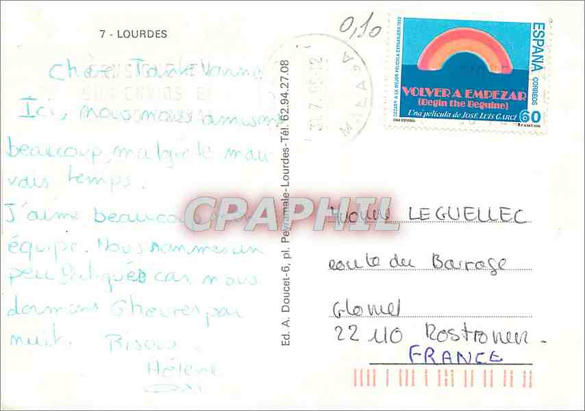 CPM Lourdes (H P) — Verso