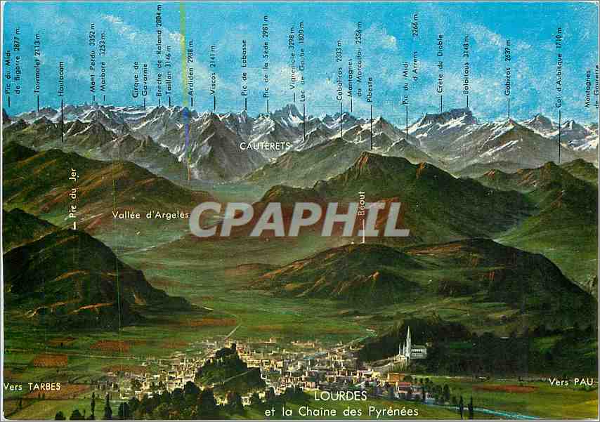 CPM Lourdes (H P) et de la Chaine des Pyrenees