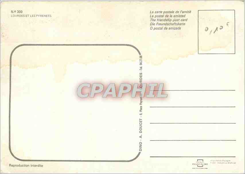 CPM Lourdes (H P) — Verso