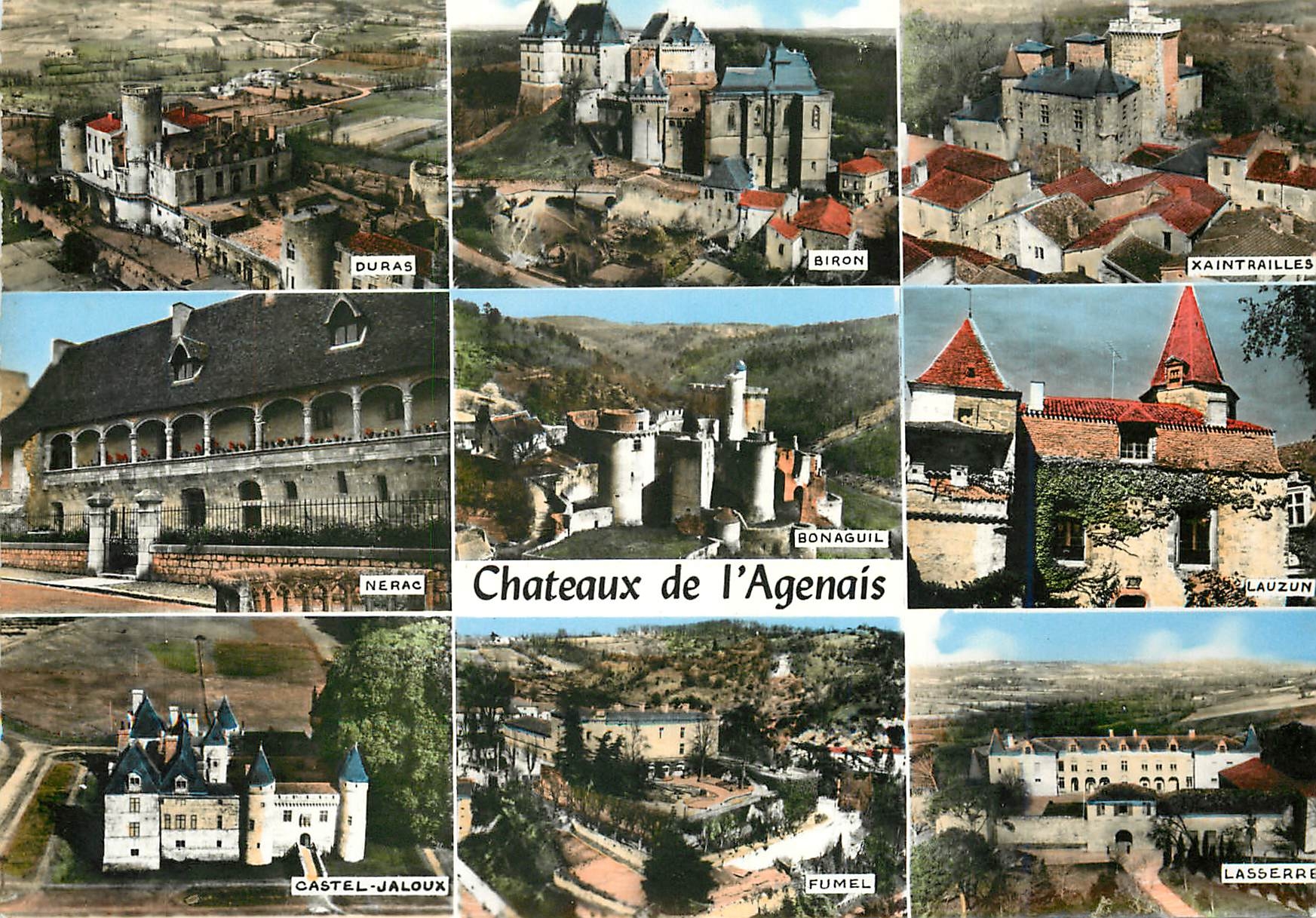 CPM Chateaux de l'Agenais Duras Biron Xaintrailes 