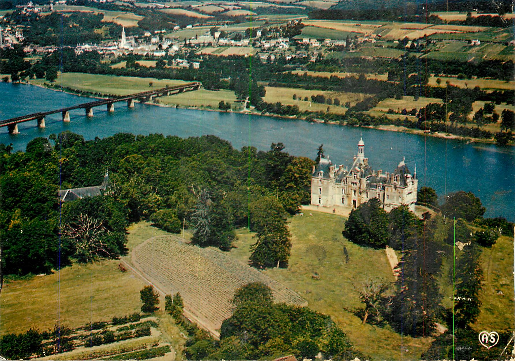 CPM Champtoceaux Maine et Loire Le chateau et la Loire vers Oudon 