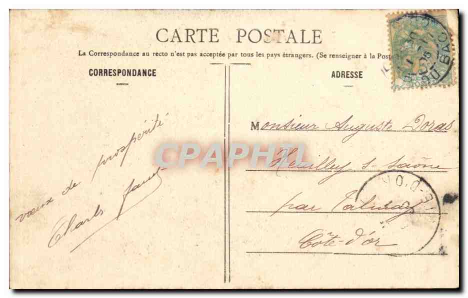 CPA FAntaisie Femme Bonne annee 1905 — Rückseite