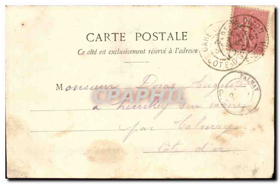 Les Baisers — Un baiser de la femme aimée, C'est doux, c'est bon, c'est du nanan, Mais s'il est un baiser-corvée, C'est d'embrasser belle-maman ! — A. G. — Prototype A. BASSERET & Cie, NANCY — Achterkant