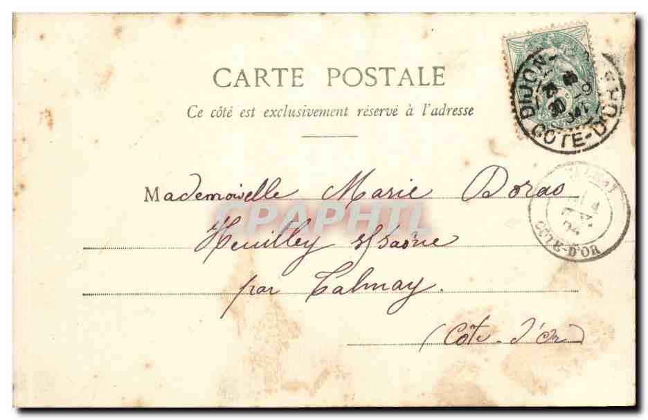 Smiling Woman — poem 'La plus jeune Belle-Mère' — Photographer A. Bréat & Cie, Paris — Back