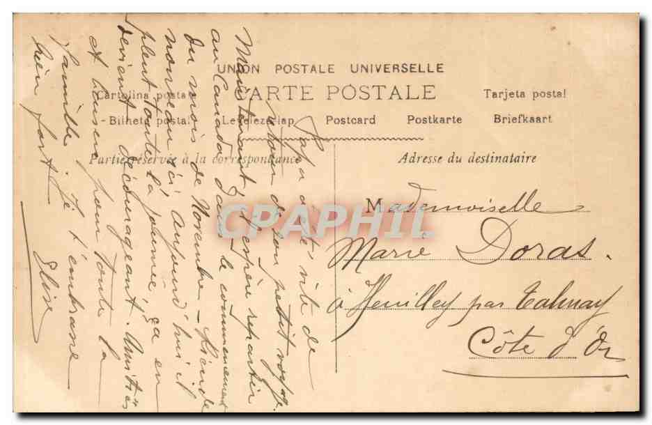 CPA Fantaisie Couple Femme — Verso