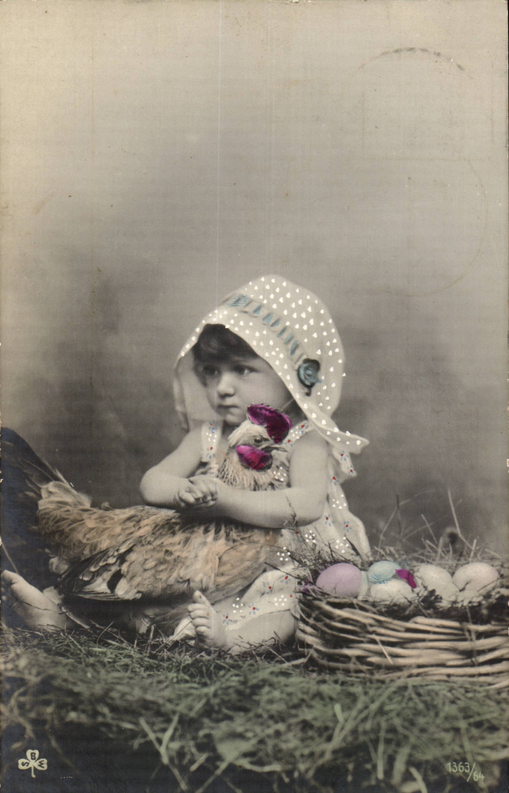 CPA Fantaisie Enfant et poule