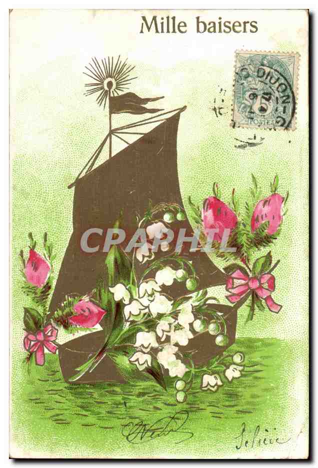 CPA Fantaisie Mille baisers