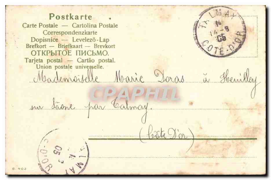 CPA Fantaisie Fleurs Bonne fete — Rückseite