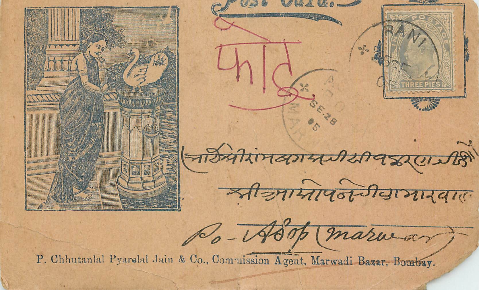 Inde India Entier Postal Stationary 