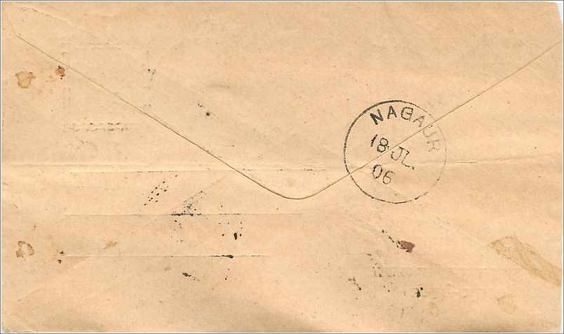 Inde India Entier Postal Stationary Crocodile — Verso