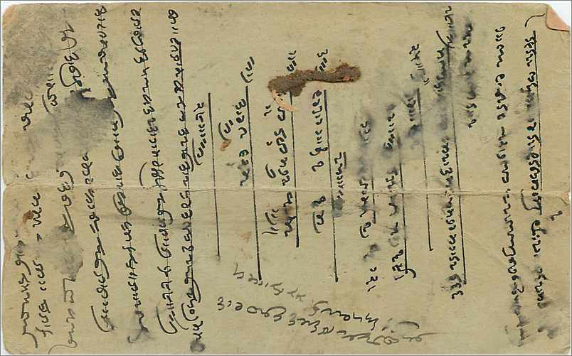 Inde India Entier Postal Stationary  — Verso