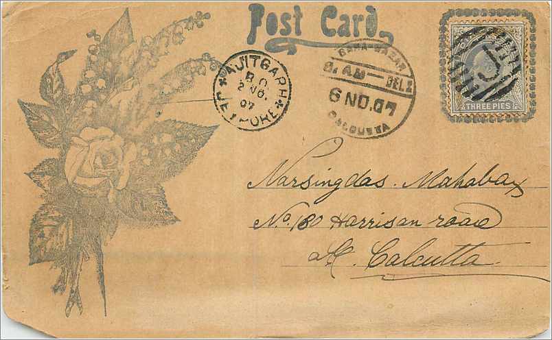 Inde India  Entier Postal Stationary 