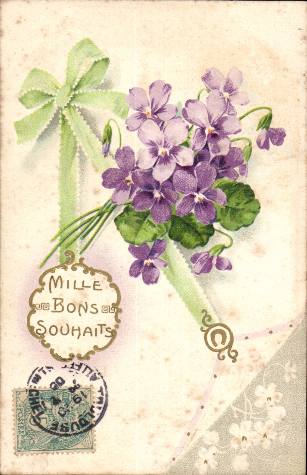 CPA Fantaisie Mille bons souhaits