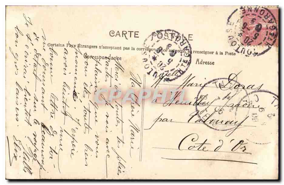 Jeune femme avec bouquet de fleurs — L.A.B. — n° 32/3 — Reverso