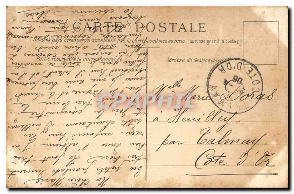 CPA Fantaisie Femme le soir — Rückseite