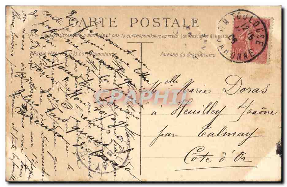 CPA Fantaisie Femme Automne — Rückseite