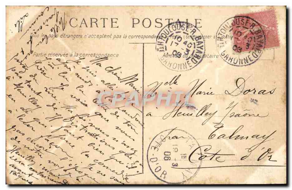CPA Fantaisie Femme Ete — Verso
