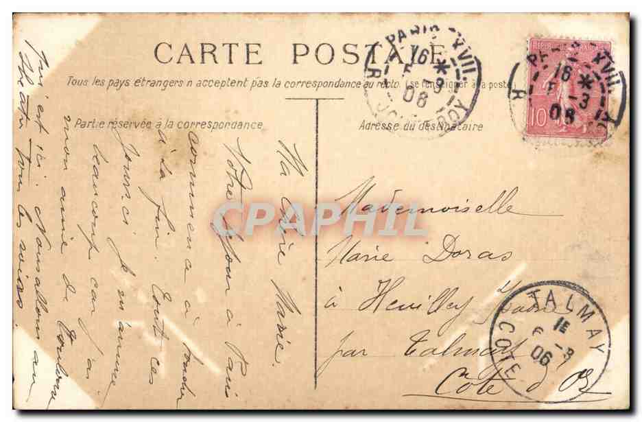CPA Fantaisie Femme Printemps — Verso