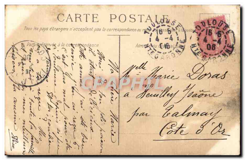 CPA Fantaisie Femme Hiver — Rückseite